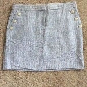NWOT J. CREW Seersucker Skirt